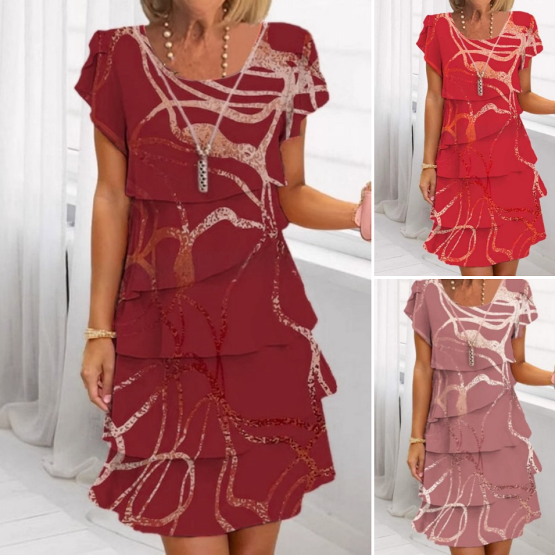 Clara | Vestido elegante de mujer con volantes en el bajo