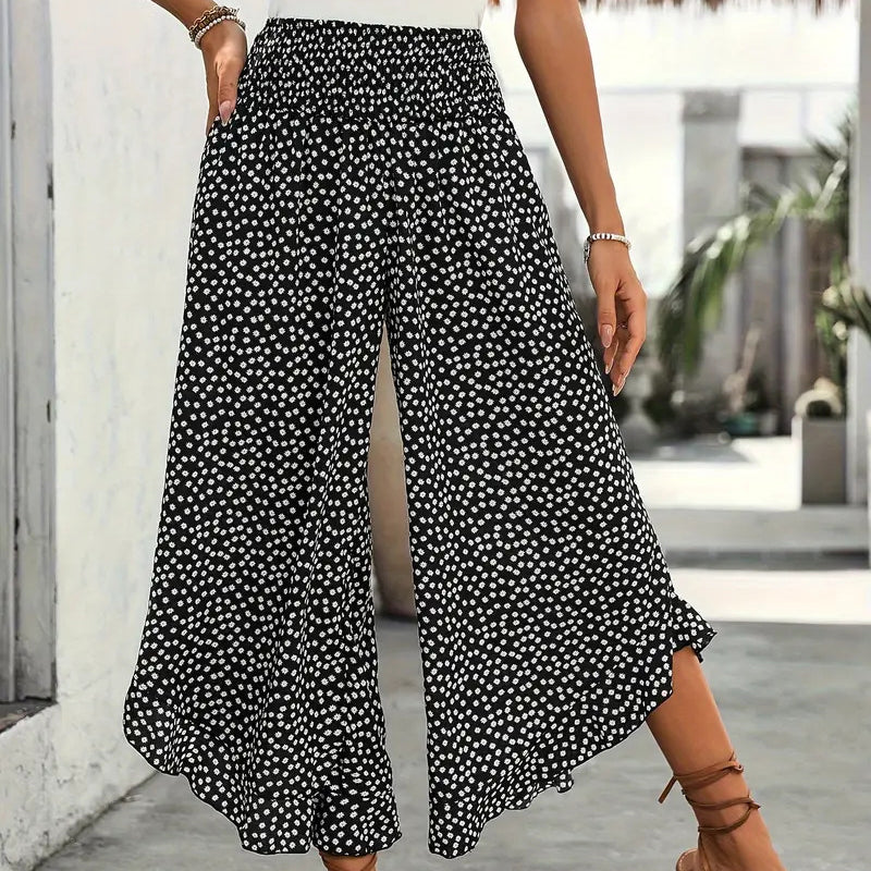 Pantalones Mujer Fluidos Cintura Alta - Estilo Elegante y Cómodo