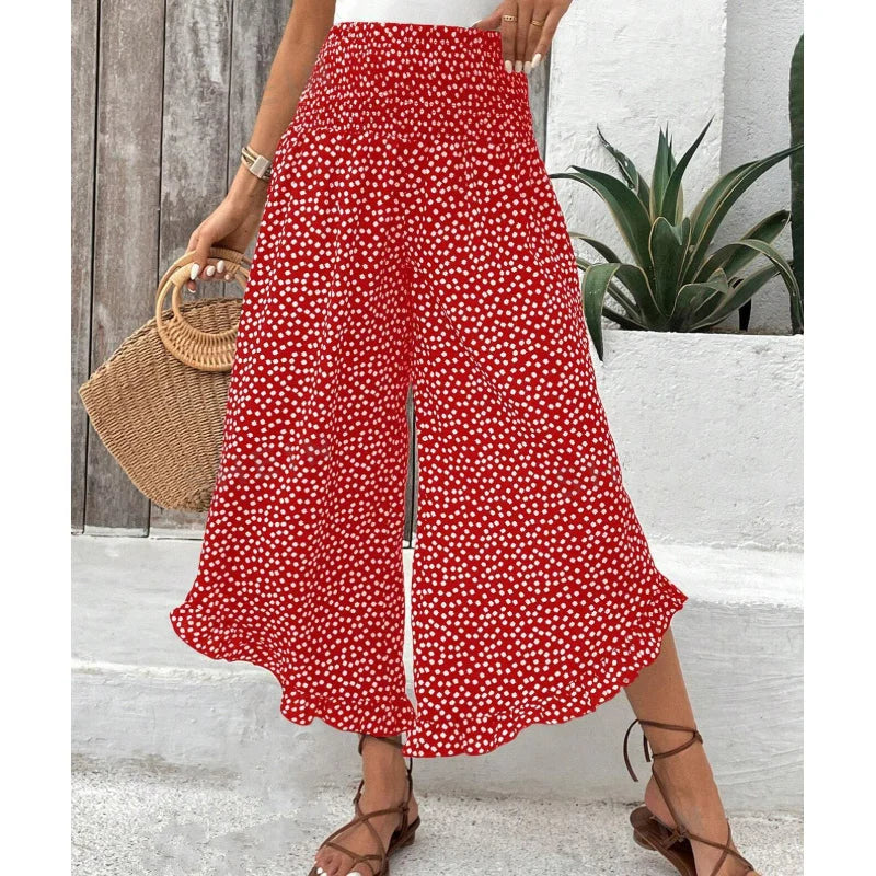 Pantalones Mujer Fluidos Cintura Alta - Estilo Elegante y Cómodo